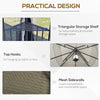 10'x10' Soft-top Patio Gazebo with Double Tier Roof, Mesh Curtains, Display Shelves, Top Hooks, Beige