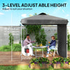 8 x 8 ft Pop Up Canopy with 1 Sidewall, Carry Bag and 4 Sand Bags, Height Adjustable Instant Sun Shelter, Dark Grey