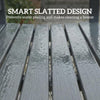 Outdoor Bench, HDPE Weatherproof Garden Bench, 2-Person Garden Seating with Slatted Seat