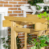 Patio Wooden Bench, Outdoor Bench for Vines/Climbing Plants, Light Brown