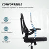 Ergonomic Office Chair, Swivel Desk Chair with Lumbar Support and Adjustable Height, Flip-up Armrests, Wheels, Black