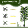 6FT Artificial Bamboo Tree Fake Decorative Plant with Nursery Pot for Indoor Décor