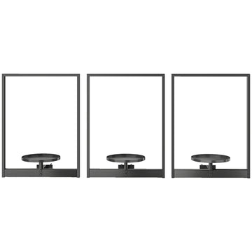 3 Pack Wall Planters for Indoor Plants, Wall-Mounted Metal Plant Stand Shelves, Picture Frame Wall Decor Hanger