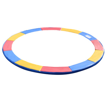 Soozier Trampoline Pad, 14FT Replacement Trampoline Safety Pad Mat Spring Cover, Water-Resistant, UV-Resistant, Tear-Resistant, No Holes for Pole, Colorful