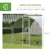 21.7' x 6.2' Metal Chicken Run with Waterproof and Anti-UV Cover