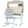 Qaba Kids Desk and Chair Set with Tilt Desktop, Adjustable Height, Drawer and Shelves for Boys Girls Ages 3-12