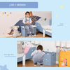 Qaba Kids Toy Storage Box, Organizer Chest with Gas Stay Bar Seating Bench, Blue