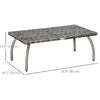 Rattan Coffee Table Outdoor Side Table, 35.4
