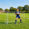 Soozier Soccer Goal, 6 x 4ft Portable Practice Soccer Net with Nylon Mesh, Steel Frame, for Indoor and Outdoor Use