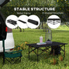 Folding Camping Table with Roll up Top and Carry Bag, Portable Picnic Table for Camping, Picnic, Hiking, Black