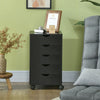 File Cabinet with 5 Drawer Wheels, 15.7