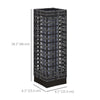 Wicker Solar Outdoor Lamp, Decorative Floor Lamp with Auto On/Off LED Lights, IP44 for Patio, Porch, Pathway, Grey