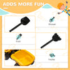 Qaba Caterpillar Licensed No Power Ride On Tractor with Shovel, Trailer