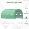 13' x 10' x 6.6'  Walk-in Polytunnel Greenhouse, Outdoor Garden Tunnel Greenhouse Tent with Zipped Roll-Up Door and 6 Mesh Windows, Green