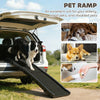61 Inches Folding Pet Ramp with Grass Surface, Raised Side Rails, for Cars, SUVs