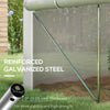13 x 9.8ft Walk-in Polytunnel Greenhouse, Zipped Roll Up Sidewalls, Mesh Door, 8 Mesh Windows, Plant Labels and Gloves, Wind Resistance, White