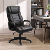 Massage Office Chair, High Back Executive Office Chair with 6-Point Vibration, Timer, Adjustable Height, Swivel Seat and Rocking Function, Black