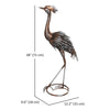 Garden Statue Heron Standing Lawn Sculpture Statue Ornament with Stakes for Lawn 12.2