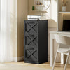 3 Drawer File Cabinet with Silent Slides, Vertical Farmhouse Filing Cabinet Fits Letter/A4 Size Home Office, Black