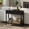 Hallway Console Table, Modern Entryway Table with 2 Drawers, Storage Shelf, Turned Legs for Living Room, Bedroom