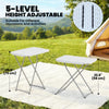 Folding Picnic Table 5-Level Height Adjustment, Portable Camping Table for Outdoor Indoor Use 30