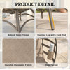 Egg Chair, Patio Lounge Chair, Foldable Basket Chair with Large Seat Cushion, Side Pocket