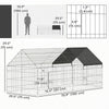 Metal Chicken Coop with UV-Resistant Cover for Rabbits, Ducks, Turtles, Guinea Pigs, 71
