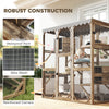Wooden Catio Outdoor with Window Access, Waterproof Cover, Relaxing Condo, 5 Platforms, Doors, 59