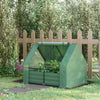 Steel Outdoor Raised Garden Bed with Greenhouse,Cover, Roll Up Door, Dual Use, 50
