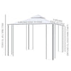 10' x 10' Steel Outdoor Patio Gazebo Canopy with Removable Mesh Curtains, Display Shelves, & Steel Frame