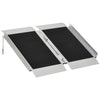 4' Portable Wheelchair Ramp Aluminum Threshold Mobility Single-fold for Scooter with Carrying Handle