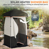 Camping Shower Tent, Portable Privacy Shelter with Solar Shower Bag, Removable Floor and Carrying Bag, Black