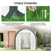 10'x6.6'x6.6' Upgraded Tunnel Greenhouse Green House with Mesh Door and Windows, 6 Plant Labels and Gloves, White