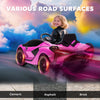 Compatible 12V Battery-powered Kids Electric Ride On Car Toy with Parental Remote Control Music Lights MP3 for 3-5 Years Old Pink
