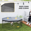 8 Panels Foldable Dog Playpen with Top Cover, 24
