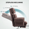 Reclining Executive Computer Desk Chair, Ergonomic Office Chair with Footrest and Thickly Padded, Coffee