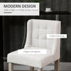 Modern Counter Bar Stools Tufted Upholstered Counter Chairs Set of 2 for Kitchen, Beige