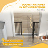 30 Inch Tall Pet Gate with Door Dog Gate and Barrier Indoor for Stairs Includes 2.8