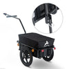 Bicycle Cargo Trailer 16 inch Air Wheel Wagon Trailer with Suitcase Large Capacity Enclosed Stroller Wagon - Black
