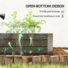 6' x 3' x 1' Raised Garden Bed with 2 Trellis Tomato Cages, Steel Frame Elevated Planter Box, Black