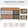 5-Bin Dresser Storage Tower Cabinet Organizer Unit, Easy Pull Fabric Bins with Metal Frame for Bedroom