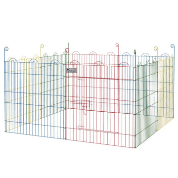 Metal Pet Playpen Portable Hexagon Dog Exercise Fence Multi-colored
