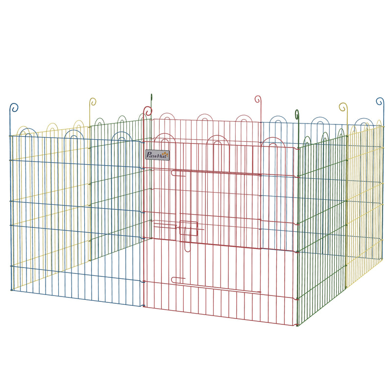 Metal Pet Playpen Portable Hexagon Dog Exercise Fence Multi-colored