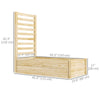 Wood Planter Box with Trellis for Climbing Plants, Raised Garden Bed for Outdoor Flowers Herbs, 91