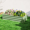 Galvanized Raised Garden Bed, Outdoor Planter Box for Vegetables, Flowers, Herbs, 4' x 2' x 1', Light Green