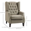 Faux Leather Accent Chair with Thick Padding for Living Room, Bedroom, Home Office