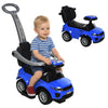 3 in 1 Kid Ride on Push Car Sliding Car, Ride on Toy for Boy Girl Toddlers 1-3 Years Old, with Horn Music Light Function Secure Bar, Blue