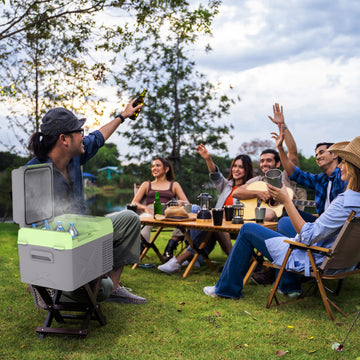 12 Volt Car Refrigerator, 12QT Car Fridge Electric Cooler, 12/24V DC and 110-240V AC, -68℉~68℉, Portable Refrigerator