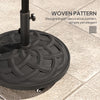 Round Patio Umbrella Base with Wheels, 44 lbs Resin Umbrella Stand Base, 1.3