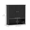 Farmhouse Bathroom Medicine Cabinet, Wall Cabinet with Barn Doors, and Adjustable Shelf for Laundry Room, White
